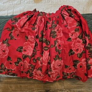 Vixen red roses swing skirt